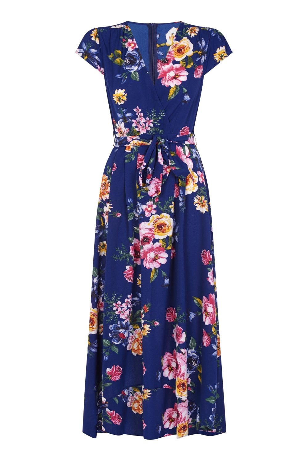 Isla | Vibrant Wrap-Style Floral Maxi Dress