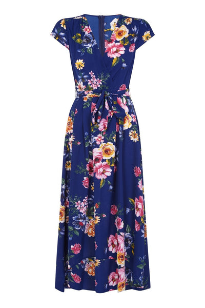 Isla | Vibrant Wrap-Style Floral Maxi Dress